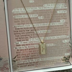 XIXI it is written Psalm 139 necklace gold plated